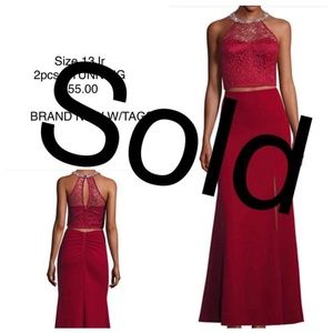 *NOT SOLD* 2 piece red dress